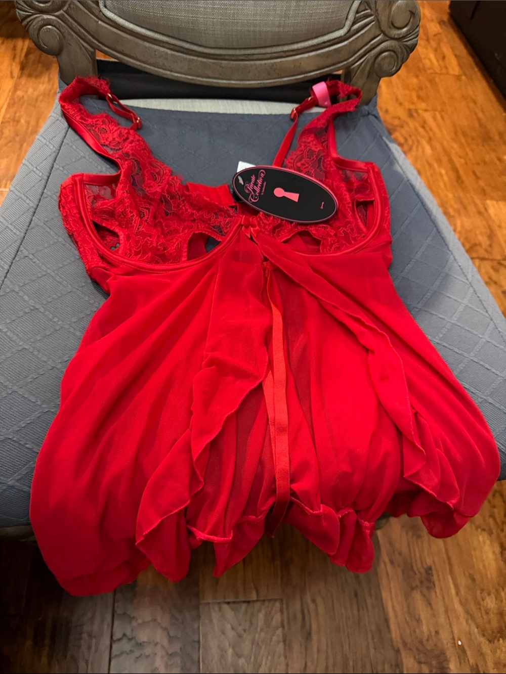 Red Lace Babydoll Chemise - Women’s Sexy Sleepwear